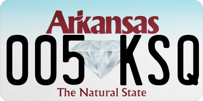 AR license plate 005KSQ