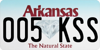 AR license plate 005KSS