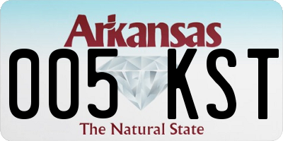 AR license plate 005KST