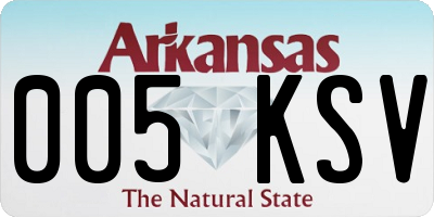 AR license plate 005KSV