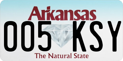 AR license plate 005KSY