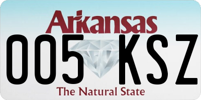 AR license plate 005KSZ