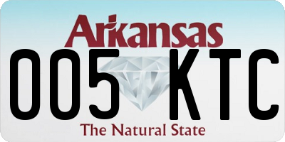 AR license plate 005KTC