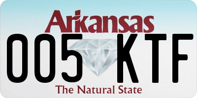 AR license plate 005KTF