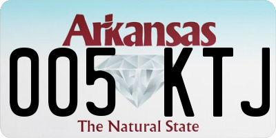 AR license plate 005KTJ