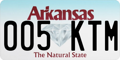 AR license plate 005KTM