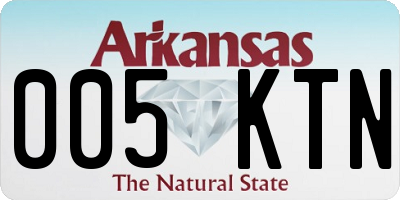 AR license plate 005KTN