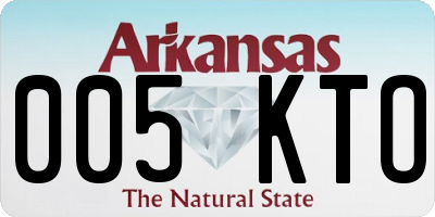 AR license plate 005KTO