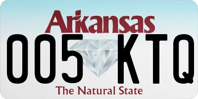 AR license plate 005KTQ