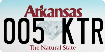 AR license plate 005KTR