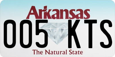 AR license plate 005KTS