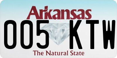 AR license plate 005KTW