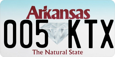 AR license plate 005KTX