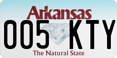 AR license plate 005KTY