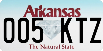 AR license plate 005KTZ