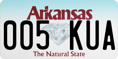 AR license plate 005KUA