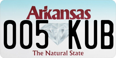 AR license plate 005KUB