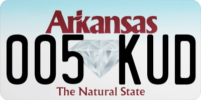 AR license plate 005KUD