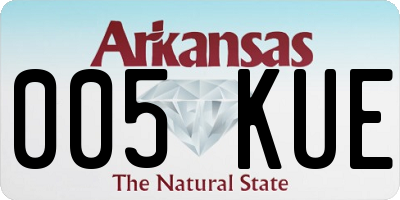 AR license plate 005KUE