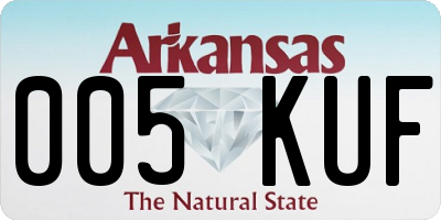 AR license plate 005KUF