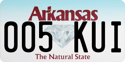 AR license plate 005KUI