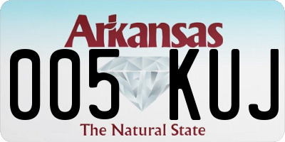 AR license plate 005KUJ
