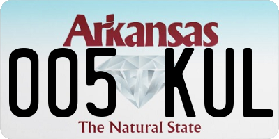 AR license plate 005KUL