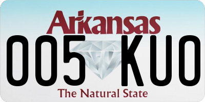AR license plate 005KUO