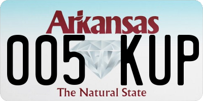 AR license plate 005KUP