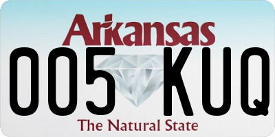 AR license plate 005KUQ