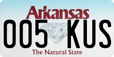 AR license plate 005KUS