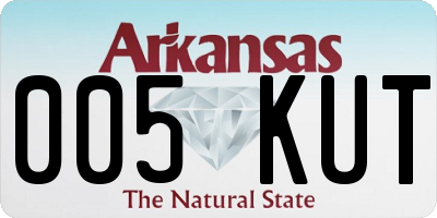 AR license plate 005KUT