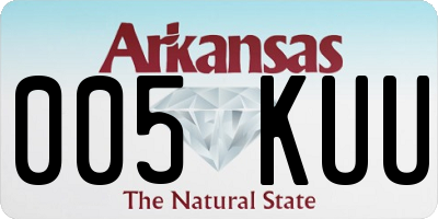 AR license plate 005KUU