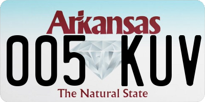 AR license plate 005KUV