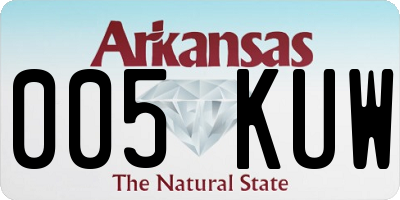 AR license plate 005KUW