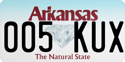 AR license plate 005KUX