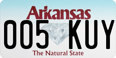 AR license plate 005KUY