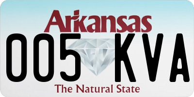 AR license plate 005KVA