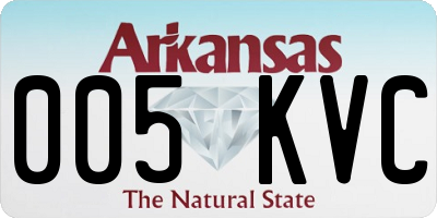 AR license plate 005KVC