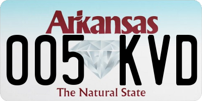 AR license plate 005KVD