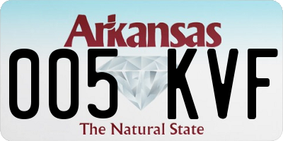 AR license plate 005KVF