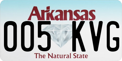AR license plate 005KVG