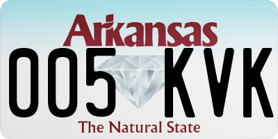 AR license plate 005KVK