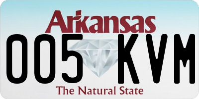 AR license plate 005KVM