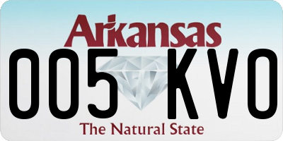AR license plate 005KVO