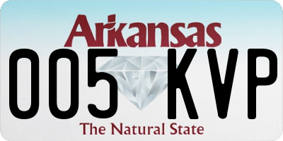 AR license plate 005KVP