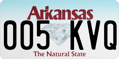 AR license plate 005KVQ