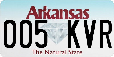 AR license plate 005KVR