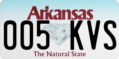 AR license plate 005KVS