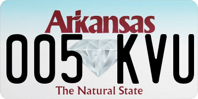 AR license plate 005KVU